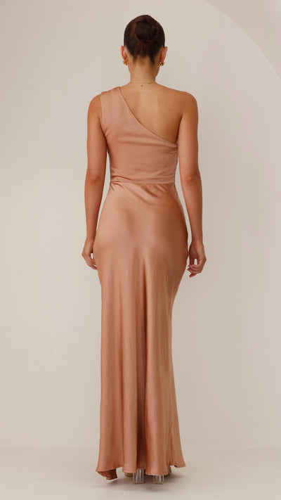 Victoria Maxi Jurk- Clay