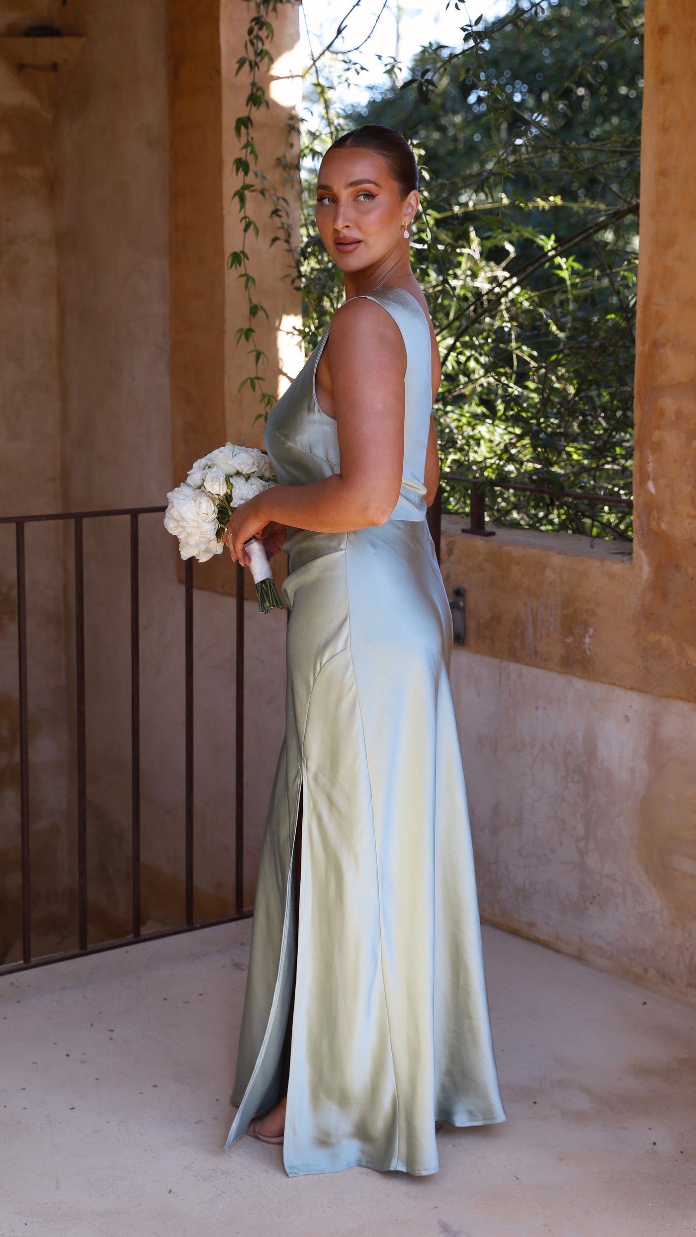 Victoria Maxi Jurk- Sage