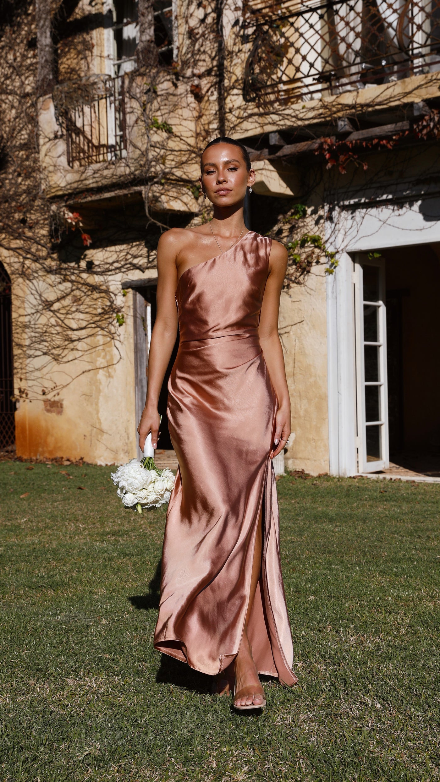 Victoria Maxi Jurk- Clay